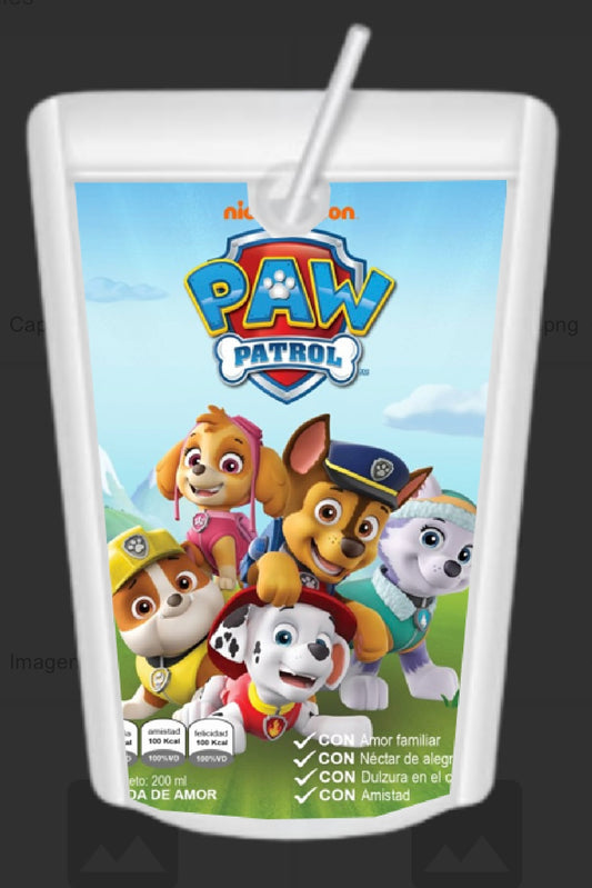 12 custom paw patrol caprisuns